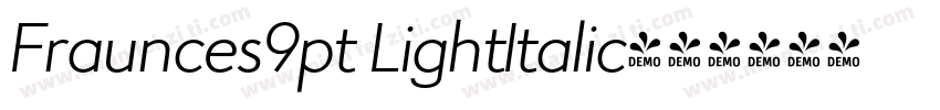Fraunces9pt LightItalic字体转换